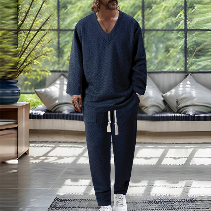 Herren V-Ausschnitt Freizeitanzug Aliams