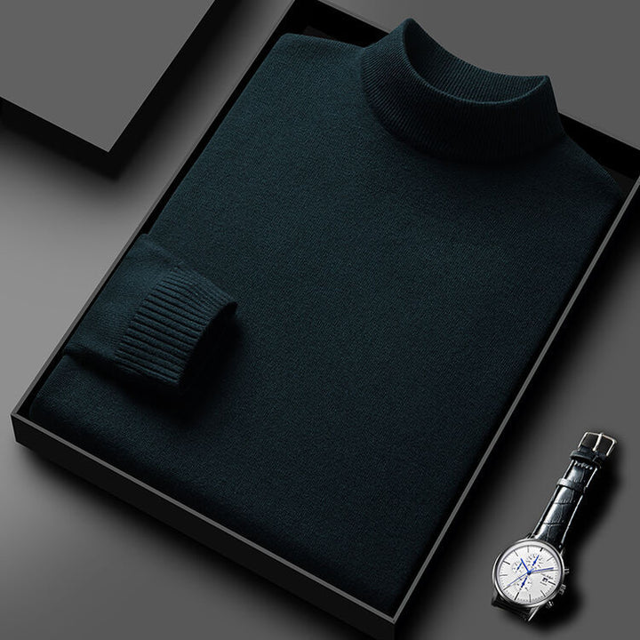 Herren eleganter Pullover mit hochgeschlossenem Kragen Aliams