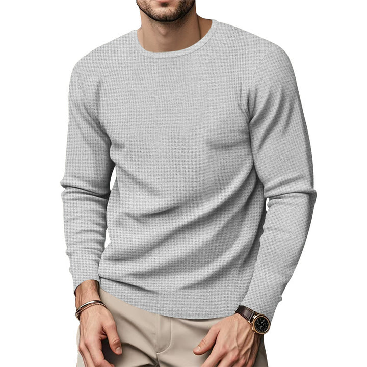 Herren Rundhals Pullover mit strukturiertem Design und modischem Schnitt Aliams