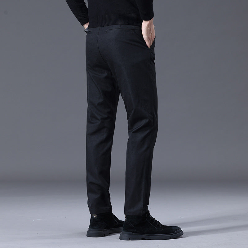 Herren entspannte Slim-Fit Hose mit praktischen Eingrifftaschen Aliams