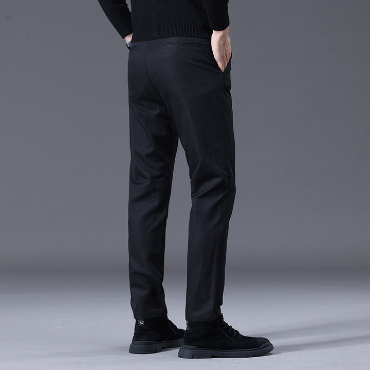 Herren entspannte Slim-Fit Hose mit praktischen Eingrifftaschen Aliams