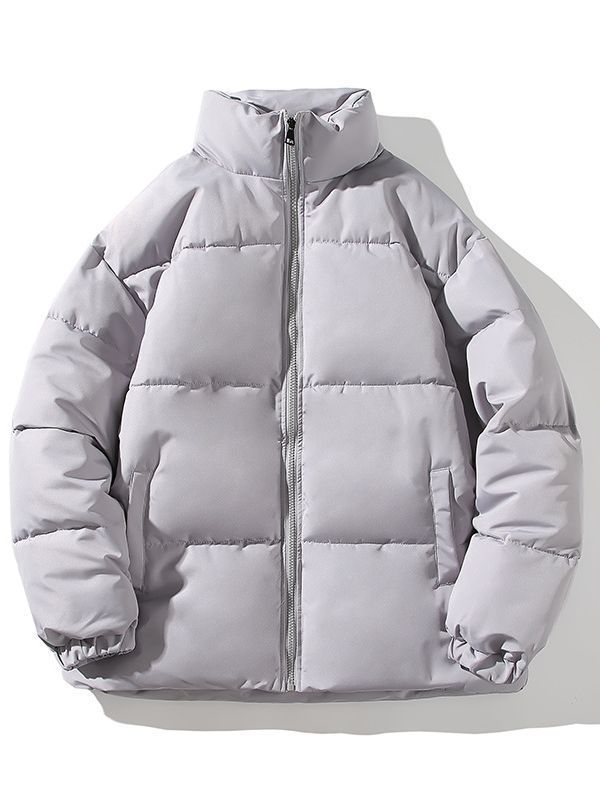 Herren isolierte Steppjacke mit hohem Kragen und elastischen Bündchen Aliams