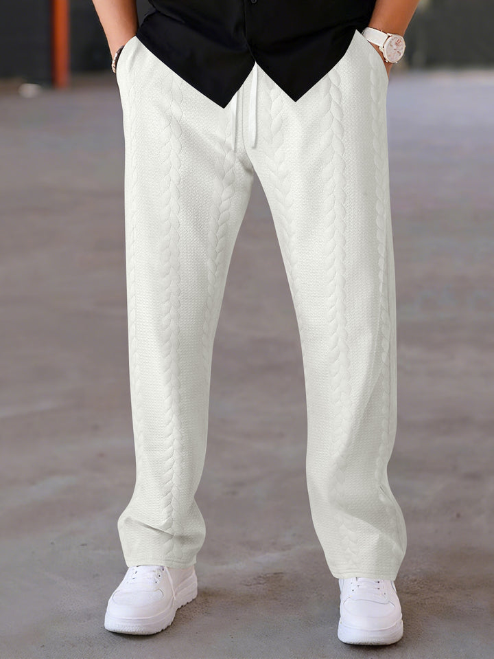 Herren Freizeit-Hose mit innovativem Textilmuster und elastischem Bund Aliams