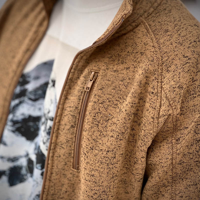 Herren Fleecejacke mit hohem Kragen und praktischen Reißverschlusstaschen Aliams