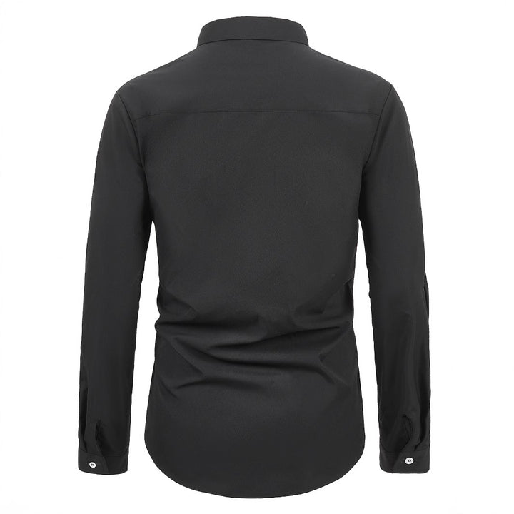 Herren Elegantes Kurzarmhemd mit asymmetrischem Design Aliams