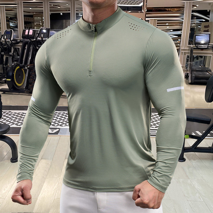 Herren Sportliches Langarm-Funktionsshirt Aliams