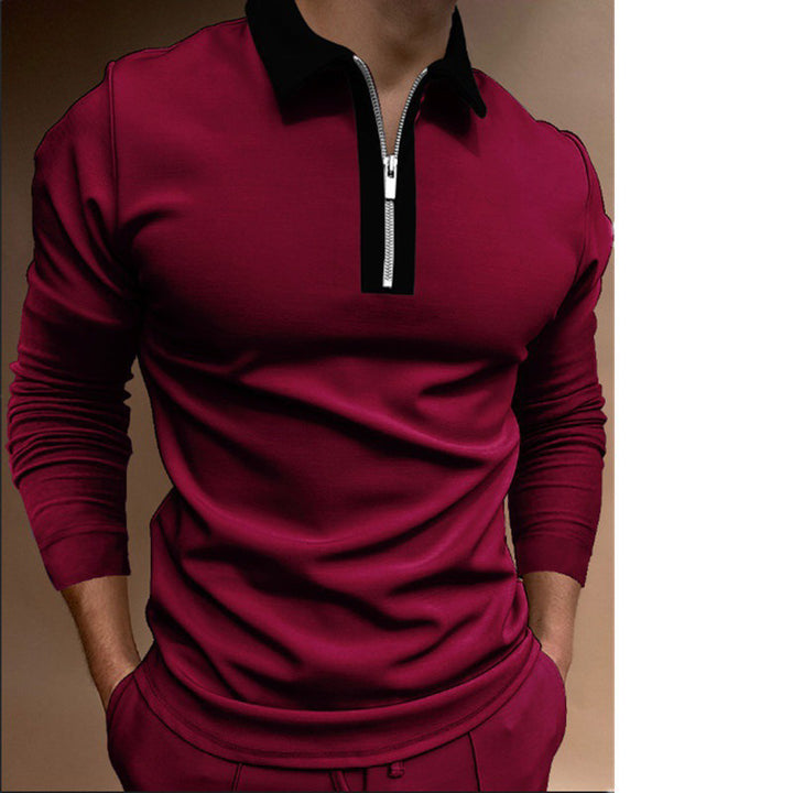 Herren Sweatshirt mit modernem Halbzipper und stilvollem Polokragen Aliams