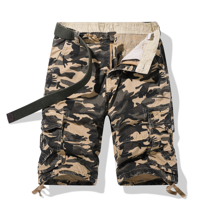 Herren Cargoshorts im Camouflage-Design mit verstellbarem Bund Aliams