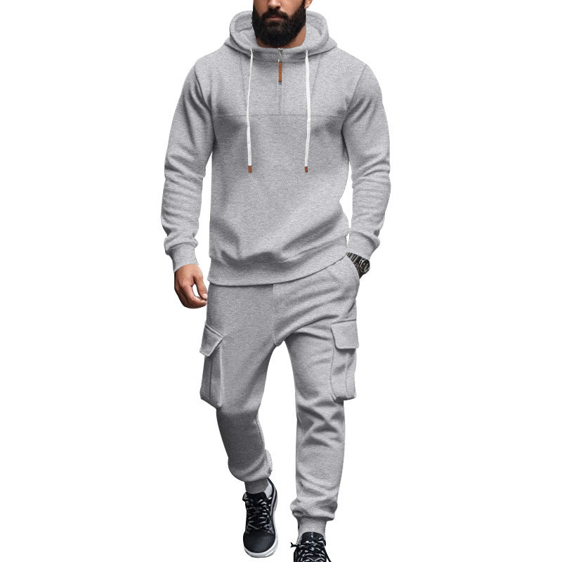 Herren sportliches Hoodie- und Cargo-Hosen Set Aliams