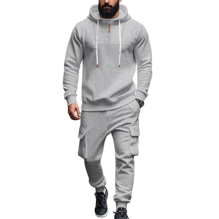 Herren sportliches Hoodie- und Cargo-Hosen Set Aliams
