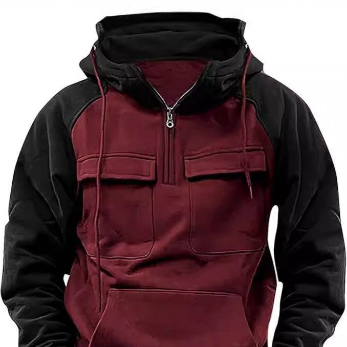 Herren sportlicher Kapuzenpullover mit praktischen Taschen Aliams