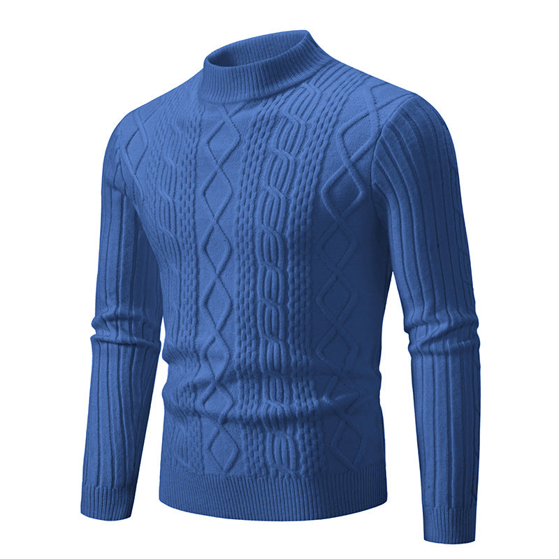Herren Strickpullover mit modernem Zopfmuster Aliams