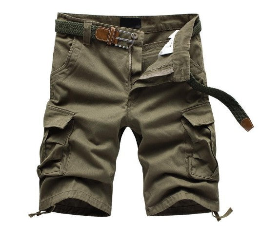 Herren Cargo-Shorts mit Tasche und verstellbarem Gürtel Aliams