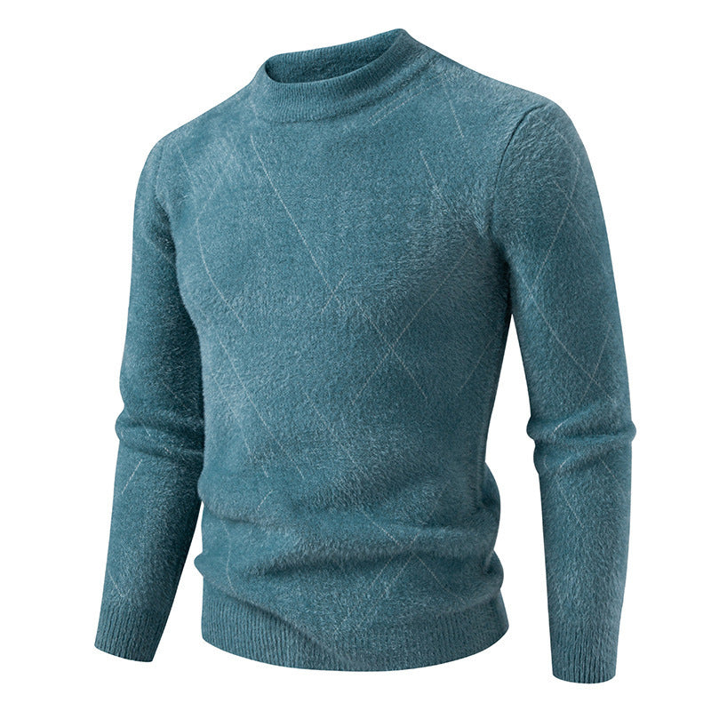 Herren Feiner Strickpullover mit modernem Zopfmuster Aliams