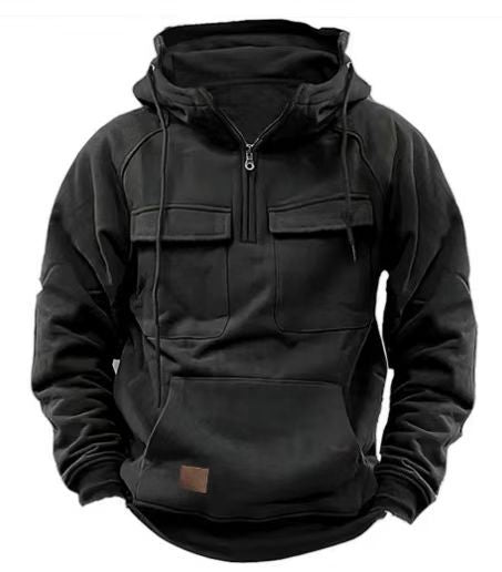 Herren Kapuzenpullover mit praktischen Taschen und durchgehendem Reißverschluss Aliams