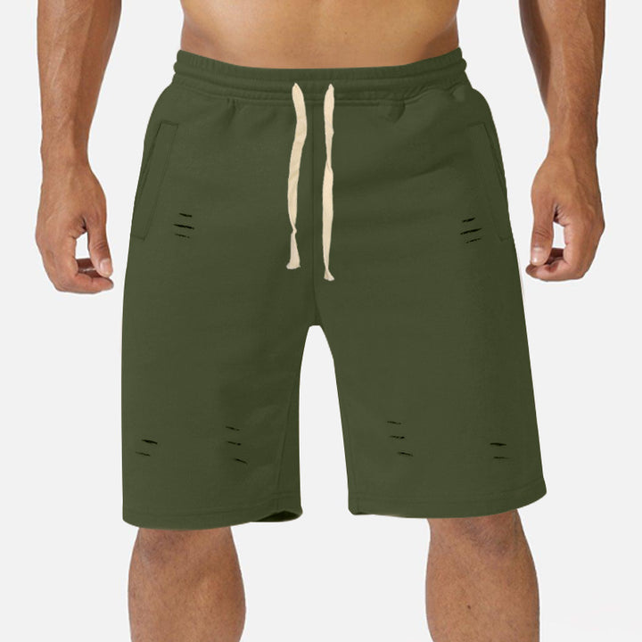 Herren Baumwoll-Shorts mit verstellbarem Bund und modischen Akzenten Aliams