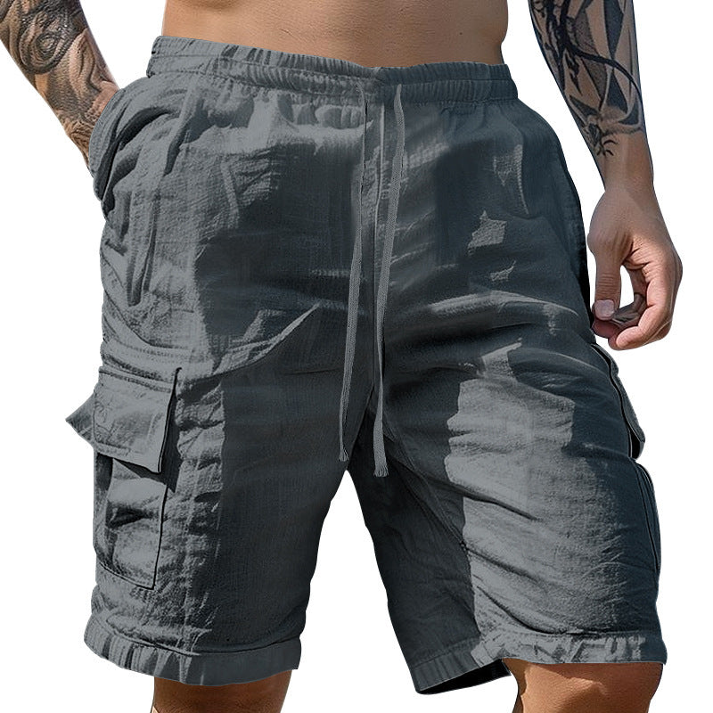 Herren Cargo-Shorts mit elastischem Bund und vielseitigen Taschen Aliams