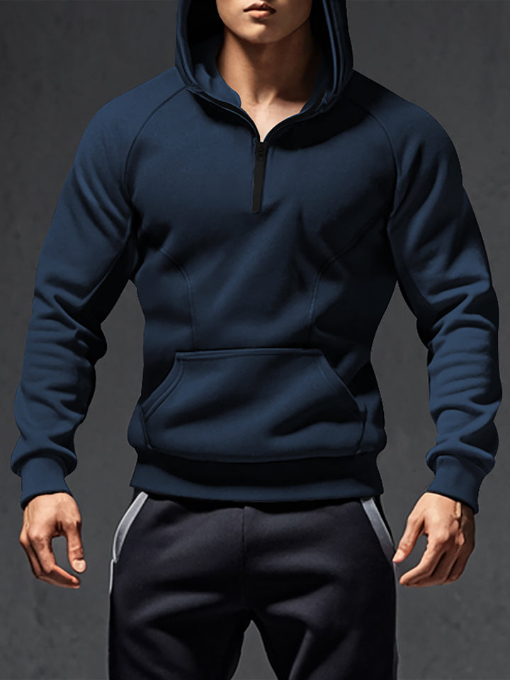 Herren sportlicher Hoodie mit halbem Reißverschluss Aliams