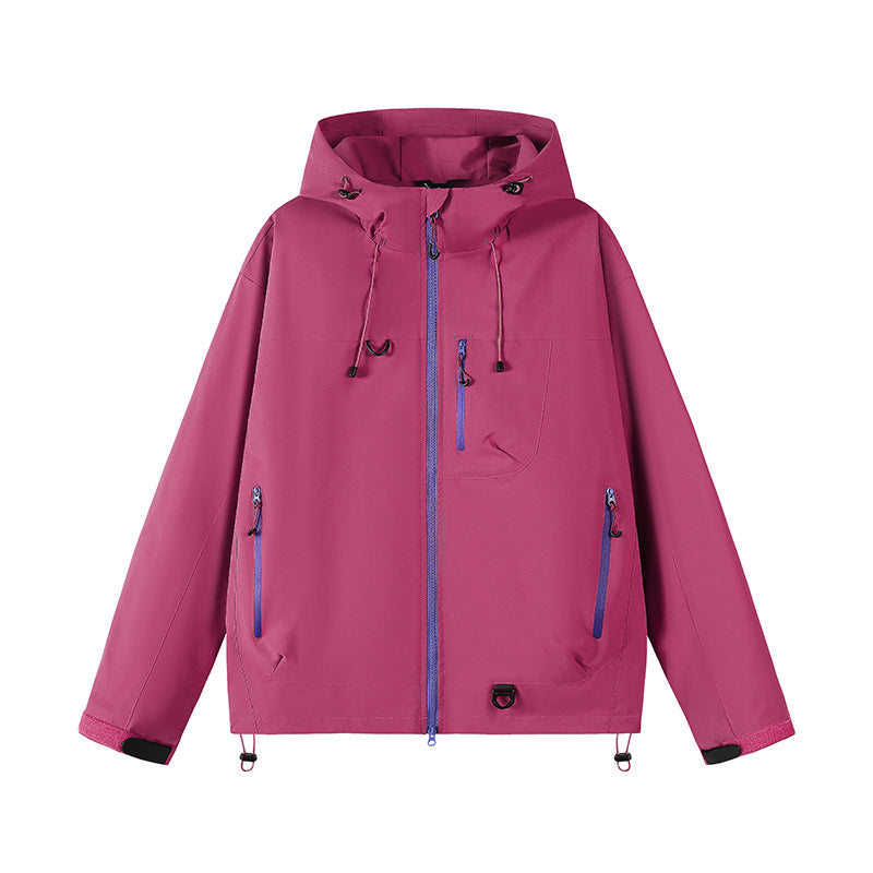 Herren Funktionsjacke mit verstellbarem Kapuzenkragen und praktischen Reißverschlusstaschen Aliams