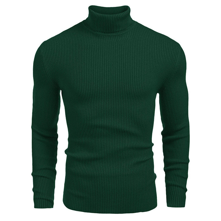Herren Rollkragenpullover aus feinem Rippstrick Aliams