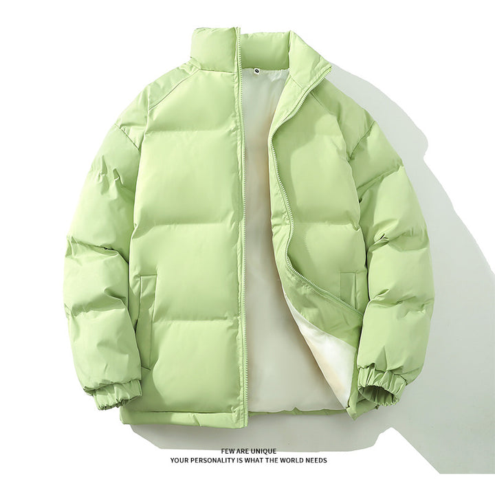 Herren warm gefütterte Winterjacke mit hohem Kragen und praktischem Reißverschluss Aliams