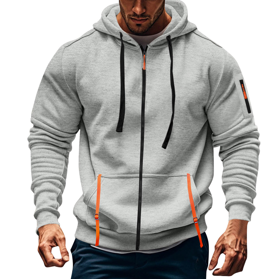Herren sportlicher Kapuzenpulli mit praktischen Taschen Aliams