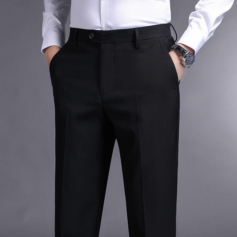 Herren elegante Anzughose mit schmalem Schnitt und funktionalen Taschen Aliams