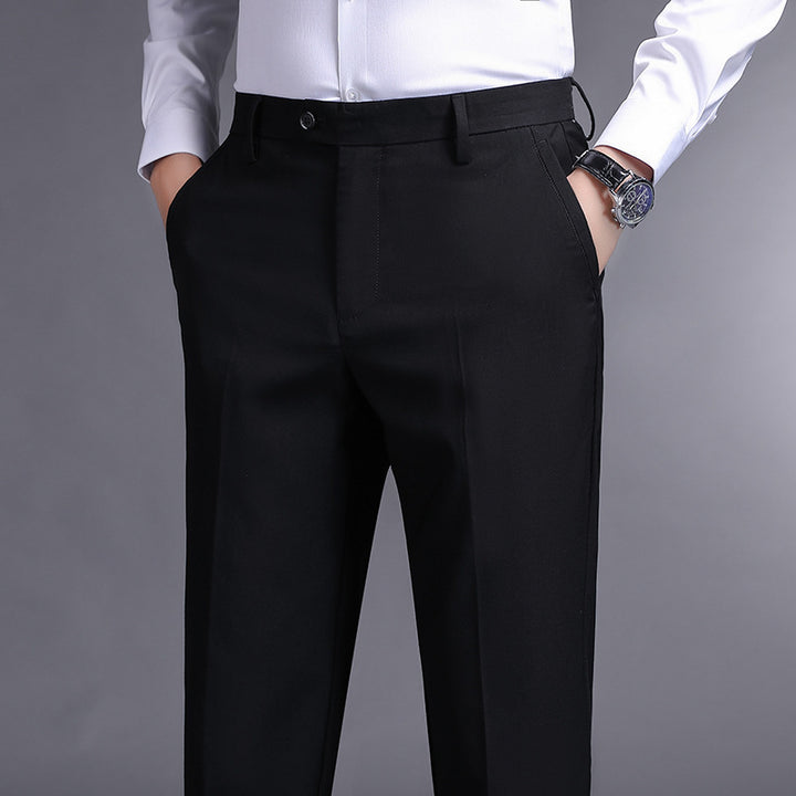 Herren elegante Anzughose mit schmalem Schnitt und funktionalen Taschen Aliams