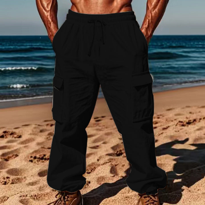 Herren Cargo-Hose mit verstellbarem Bund und praktischen Seitentaschen Aliams