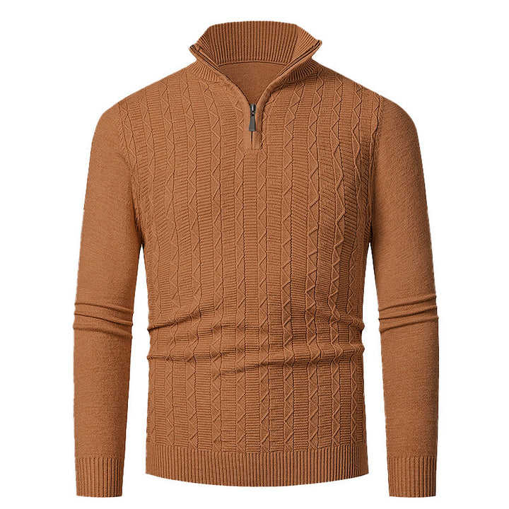 Herren Strickpullover mit Stehkragen Aliams