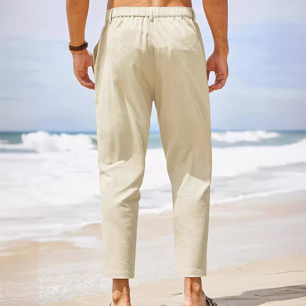 Herren Freizeit-Hose aus leichtem Baumwoll-Mix mit komfortablem Schnitt Aliams