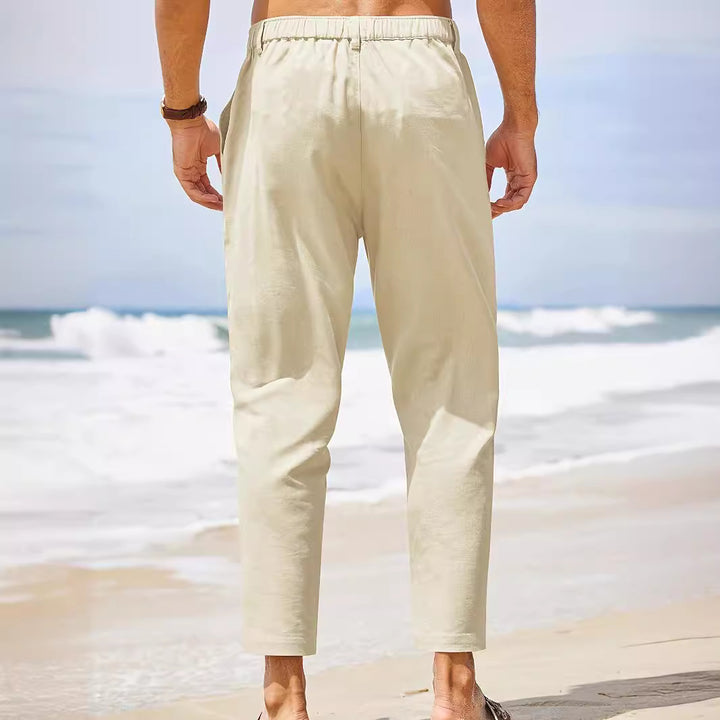 Herren Freizeit-Hose aus leichtem Baumwoll-Mix mit komfortablem Schnitt Aliams