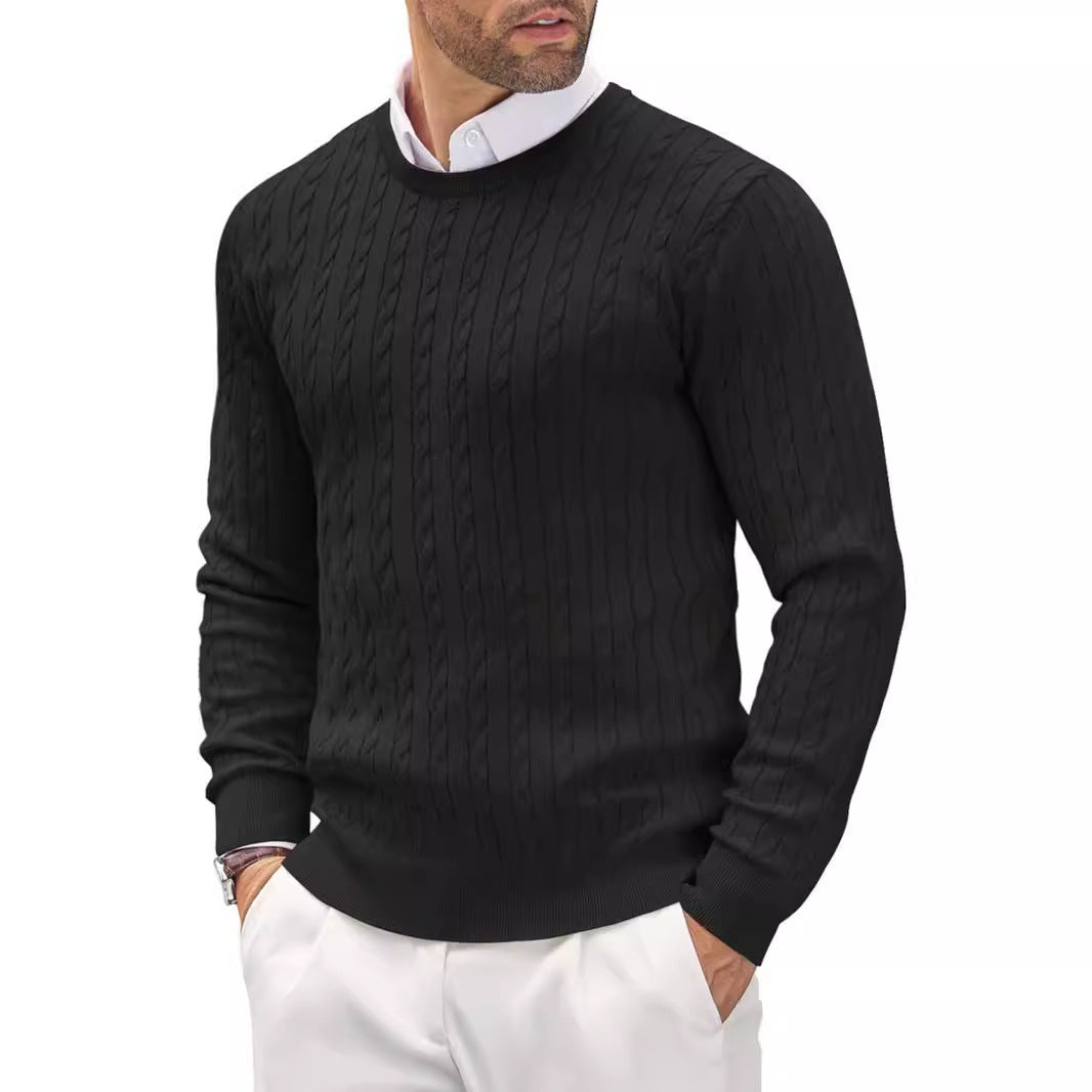 Herren Strickpullover mit strukturiertem Zopfmuster Aliams