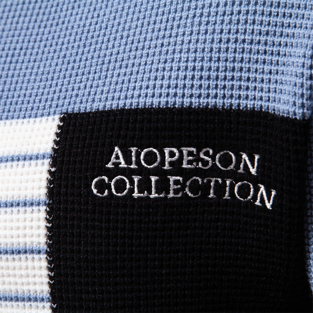 Herren Pullover mit modernem Strukturdesign und auffälligen Farbdetails Aliams