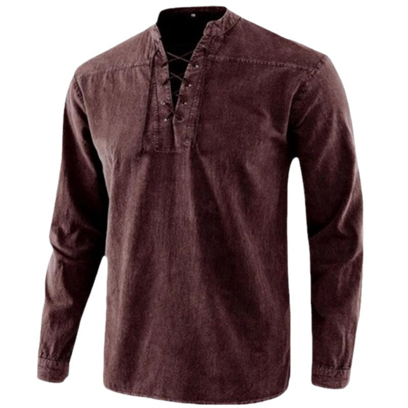 Herren Freizeithemd mit Spitzenverschluss Aliams