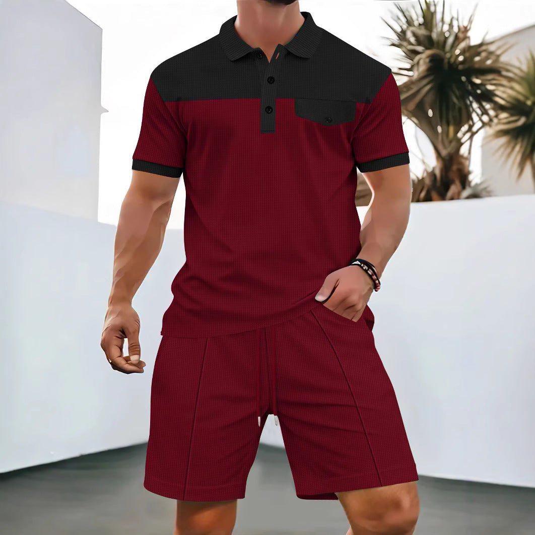 Herren sportliches Poloshirt mit kombiniertem Shorts-Design und atmungsaktiven Eigenschaften Aliams