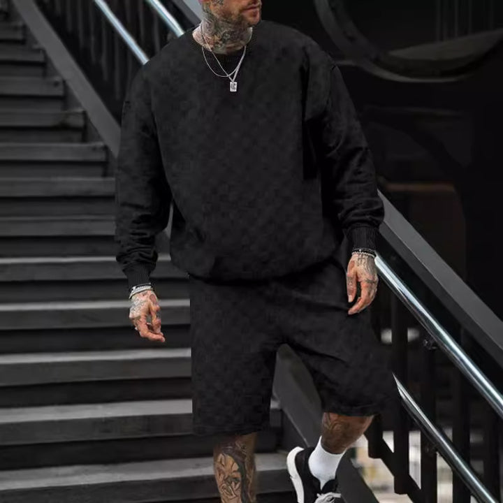 Herren Check-Design Freizeitanzug Aliams