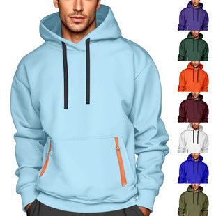 Herren Kapuzenpullover mit modischen Reißverschluss-Taschen Aliams