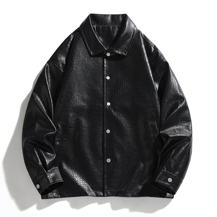 Herren kunstlederne Jacke im croco-Design Aliams