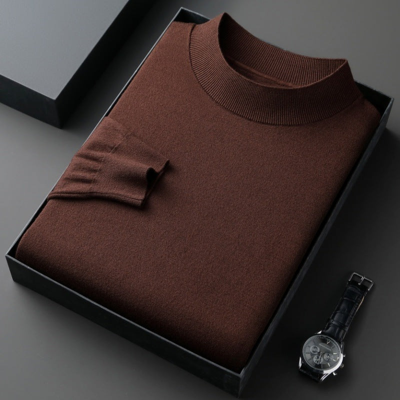 Herren eleganter Rundhalspullover aus feiner Baumwollmischung Aliams