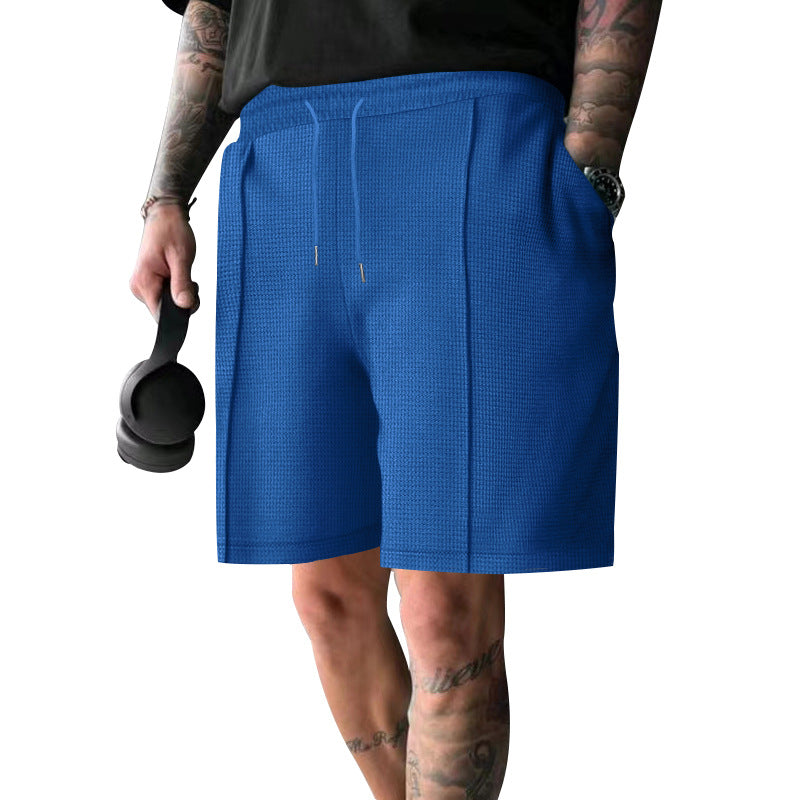 Herren atmungsaktive Fitness-Shorts mit elastischem Bund und Seitentaschen Aliams