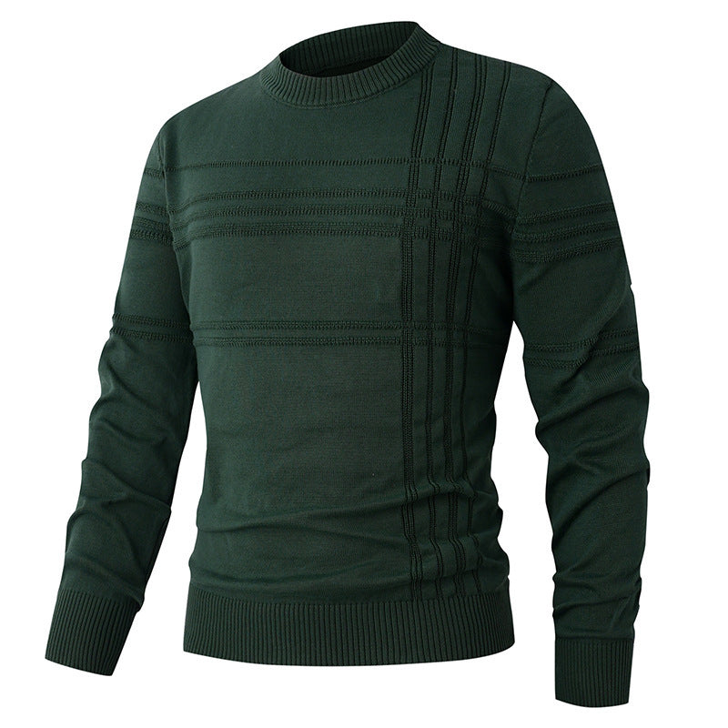 Herren Pullover mit strukturiertem Muster und Rundhalsausschnitt Aliams
