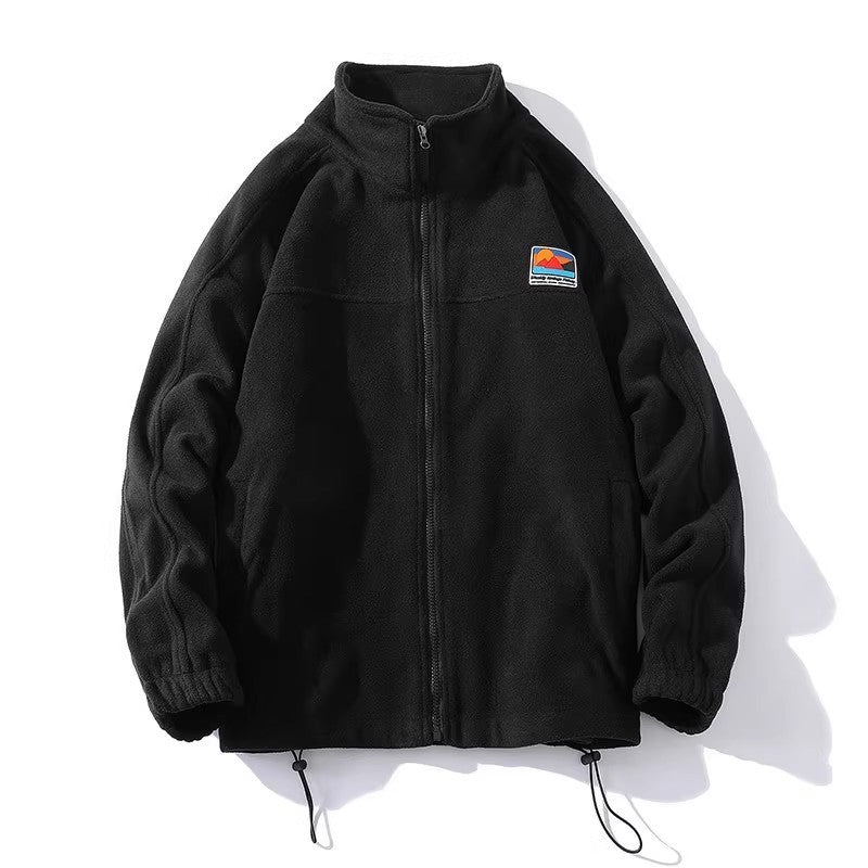 Herren Fleecejacke mit hohem Kragen und praktischen Taschen Aliams