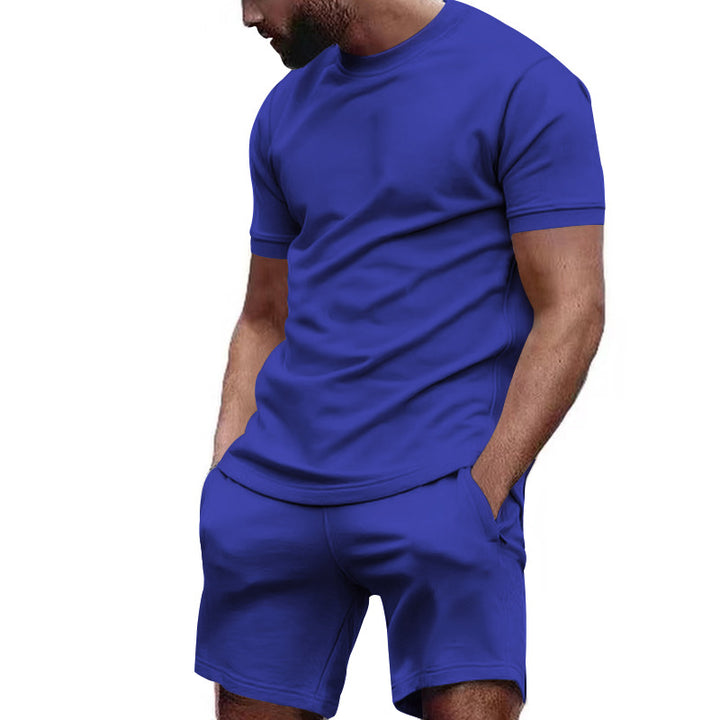 Herren sportliches T-Shirt und Shorts-Set aus atmungsaktivem Material mit elastischem Bund Aliams