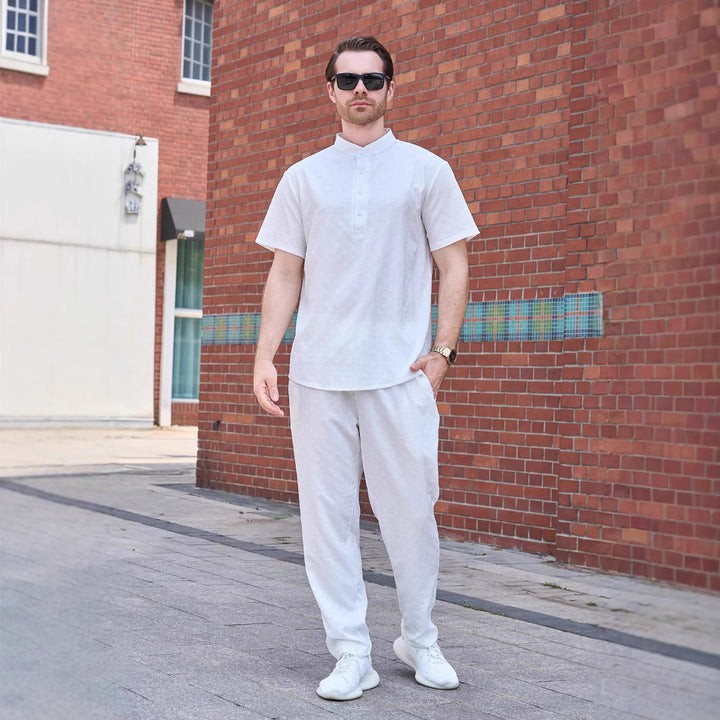 Herren Freizeitanzug mit modernem Stehkragen und atmungsaktiven Eigenschaften Aliams