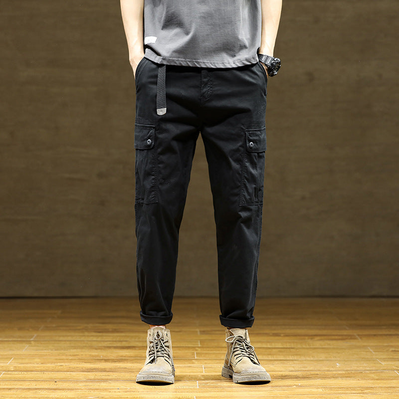 Herren Cargo-Hose mit praktischen Taschen und verstellbarem Bund Aliams
