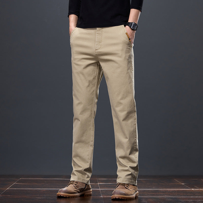 Herren bequeme Chinohose mit elastischem Bund und praktischen Taschen Aliams