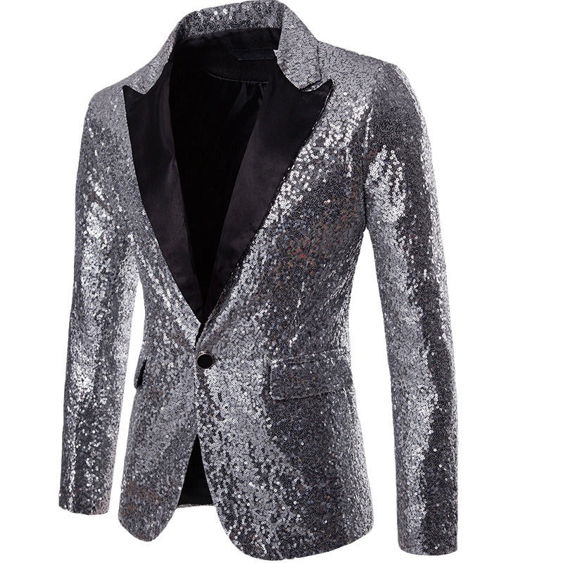 Herren glamouröser Pailletten Blazer Aliams