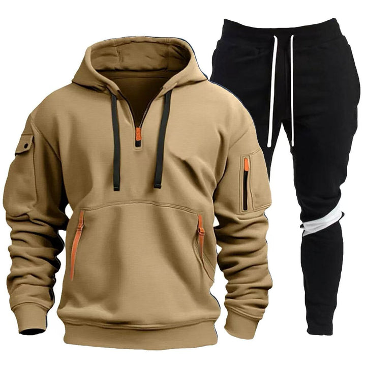Herren Sportliche Hoodie- und Jogginghosen Kombination Aliams