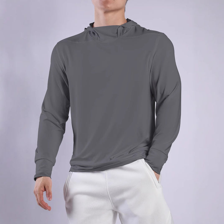 Herren Atmungsaktives Trainingsoberteil mit innovativer Kapuze und feuchtigkeitsregulierendem Material Aliams